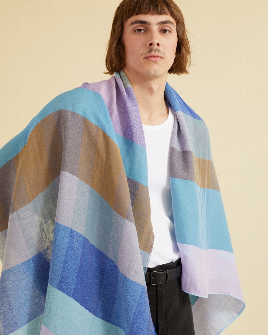 TRAITS PARIS 大判ストール TRAITS PARIS 大判シルクコットンストール/2color | ヨーロッパ